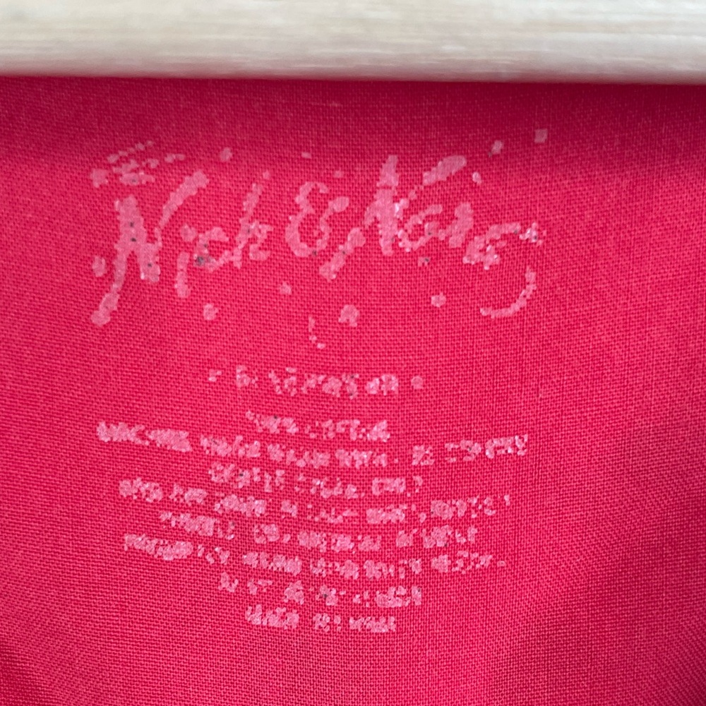 Nick & Nora Pajama Top Red Milk Bone Dogs Button Up Flannel PJs Size Small - Picture 3 of 6